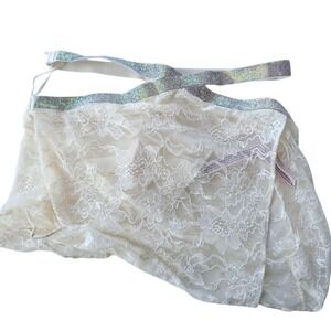 Victoria's Secret Very‎ Sexy Ivory Lace Rhinestone Skirt and Panty Set Small